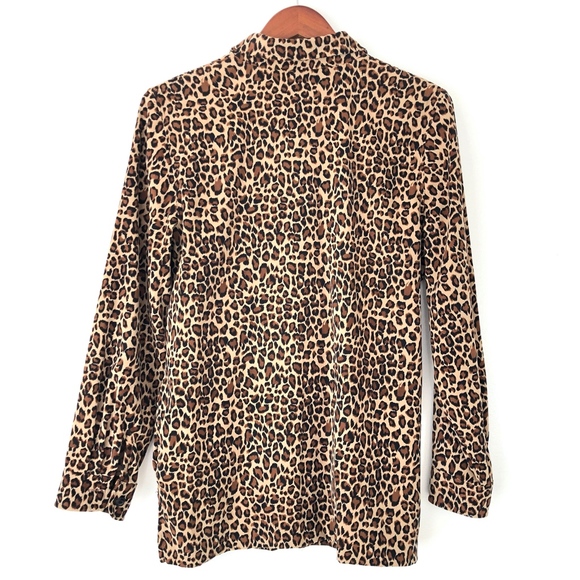 SOLD Vintage Sag Harbor | Leopard Print Button Dow - Picture 4 of 5